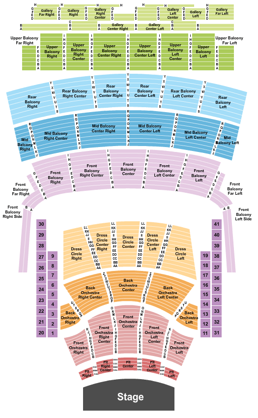 Auditorium Theatre & Juliet Seating Chart