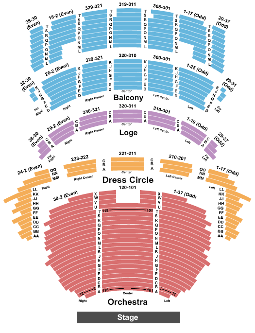 Cadillac Palace & Juliet Seating Chart